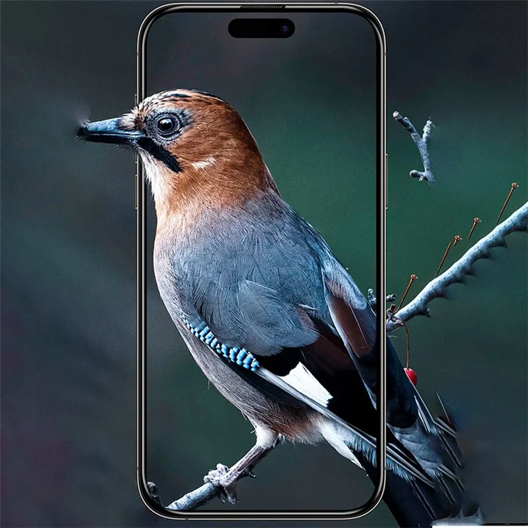 WEKOME King Kong Vacha Series Per iPhone 15 Protezione dello schermo in vetro di alluminio-silicio curvo ad alta definizione