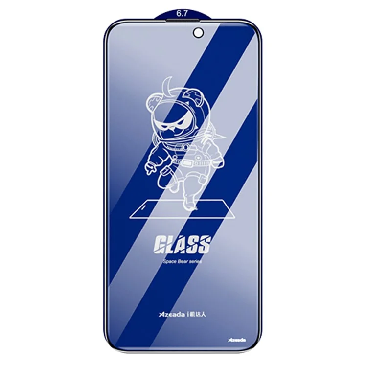 Protetor de Tela da Série AZEADA Space Bear para iPhone 14 Pro Max, Anti-Espionagem, Anti-Explosão e Cobertura Total