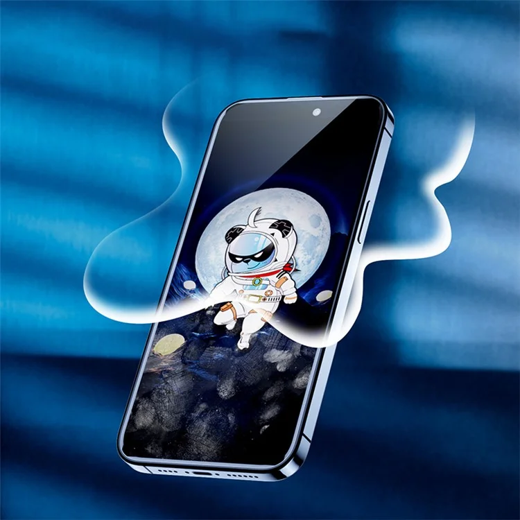 Série Space Bear AZEADA pour iPhone 14 Pro Max Protecteur d'écran en verre haute alumine-silicium Anti-statique