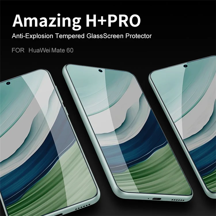NILLKIN H+Pro per Huawei Mate 60 Protezione dello schermo Senza impronte digitali Vetro AGC HD Pellicola protettiva per schermo trasparente