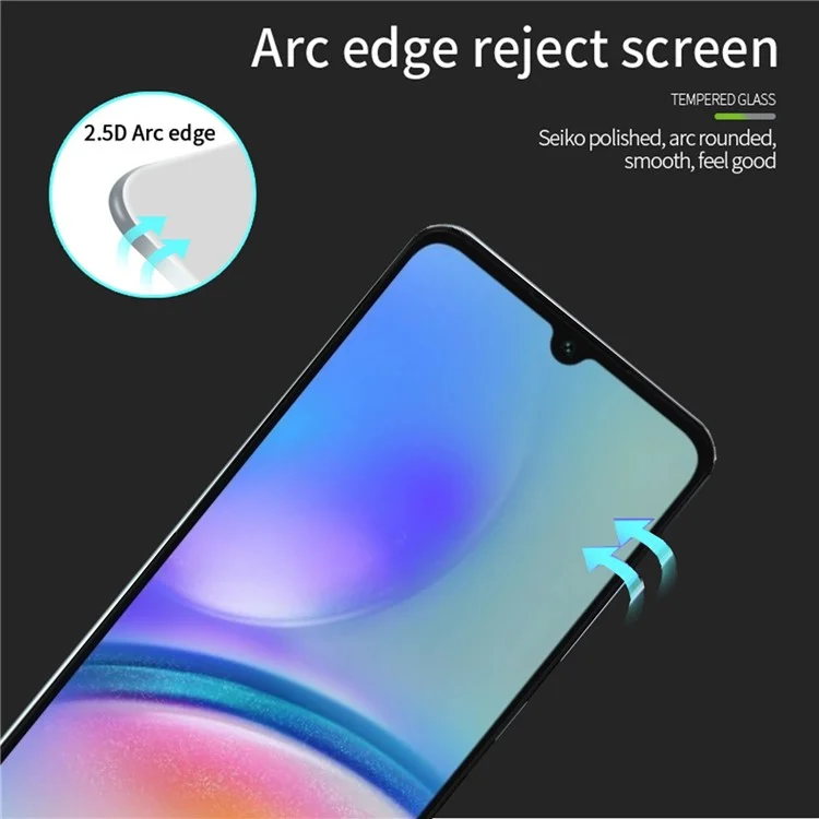 MOFI For Samsung Galaxy A05 4G JK серия закаленных стеклянных пленок-1 Full Glue HD Clear Screen Protector