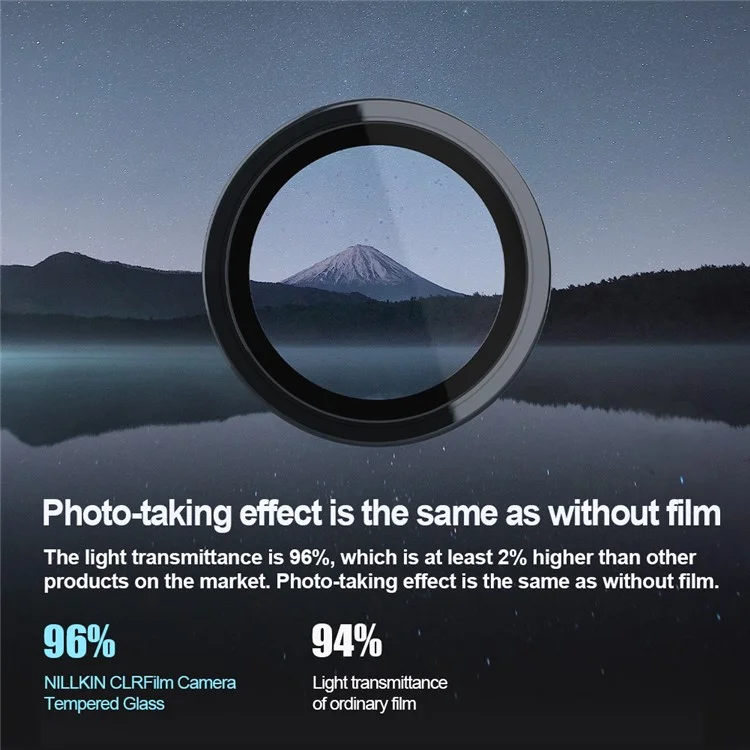 NILLKIN 3Pcs / Set For Samsung Galaxy Z Fold5 5G Lens Film Aluminum Frame+Tempered Glass Camera Lens Protector
