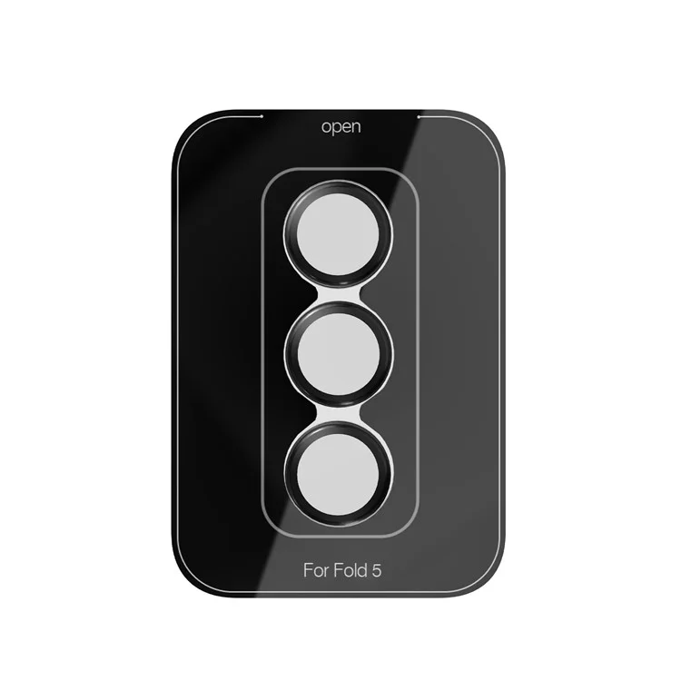 NILLKIN 3Pcs / Set For Samsung Galaxy Z Fold5 5G Lens Film Aluminum Frame+Tempered Glass Camera Lens Protector