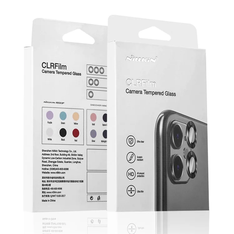NILLKIN 3Pcs / Set For Samsung Galaxy Z Fold5 5G Lens Film Aluminum Frame+Tempered Glass Camera Lens Protector