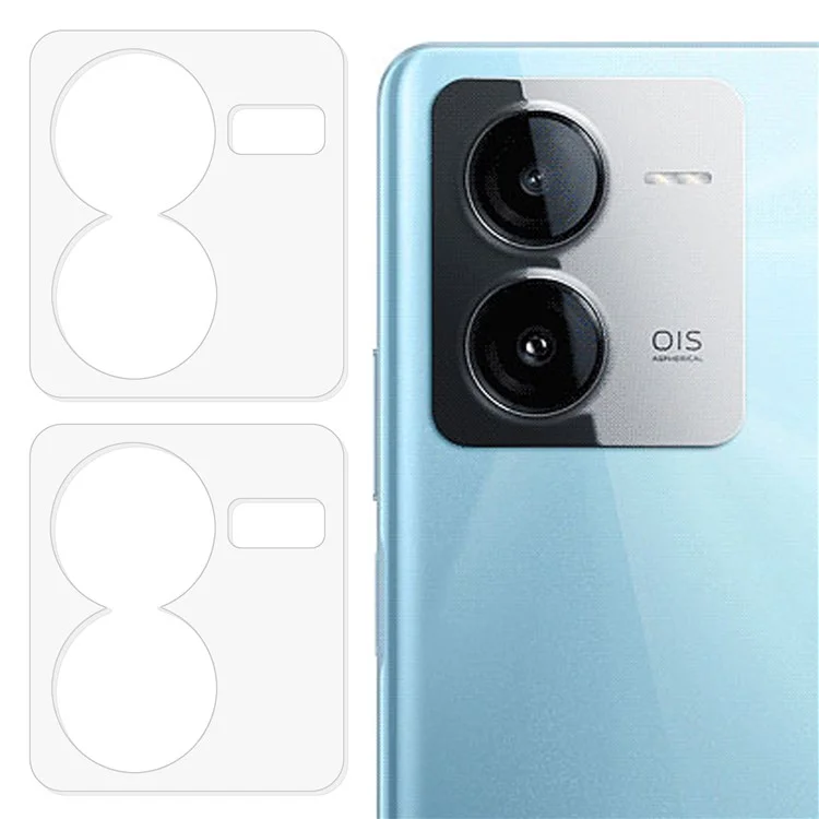 2Pcs For vivo iQOO Z8x 5G / iQOO Z8 (China) 5G Camera Lens Protector Tempered Glass 3D Arc Edge Rear Lens Film