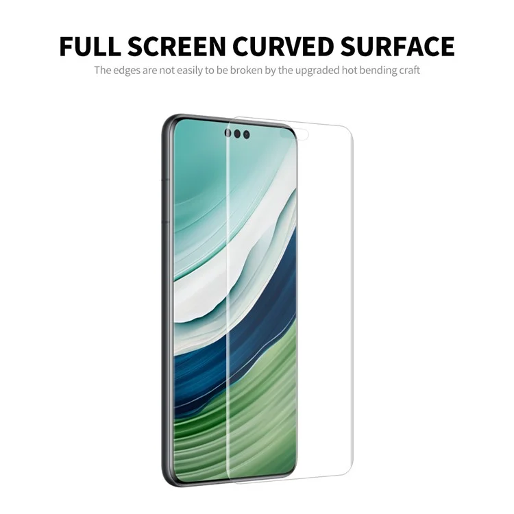 ENKAY HAT PRINCE 5Pcs  /  Pack For Huawei Mate 60 Pro / 60 Pro+ 3D Curved Screen Protector Hot Bending HD Clear Full Cover PET Film