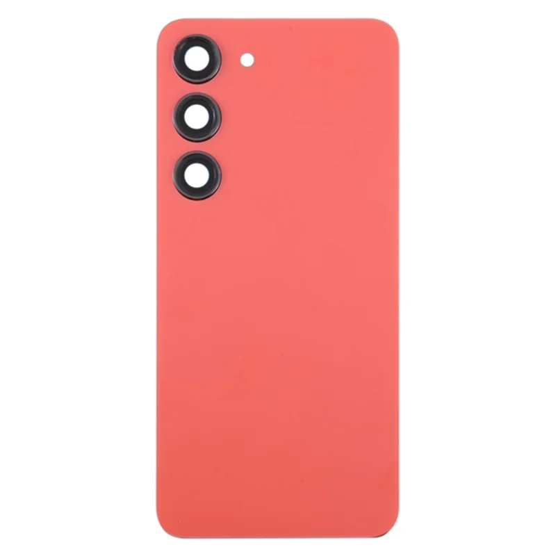 For Samsung Galaxy S23 S911 Battery Housing with Adhesive Sticker + Camera Lens Cover (without Logo) - Red