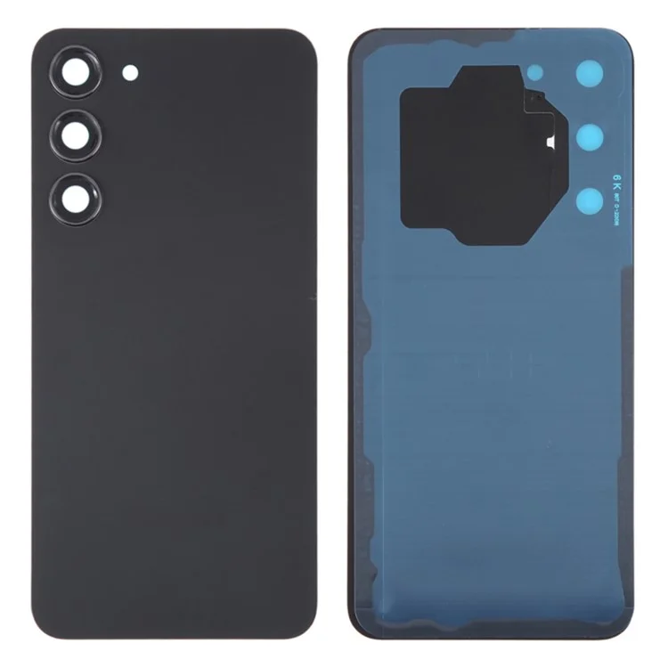 For Samsung Galaxy S23+ S916 Battery Housing with Adhesive Sticker + Camera Lens Cover Parts (without Logo) - Black