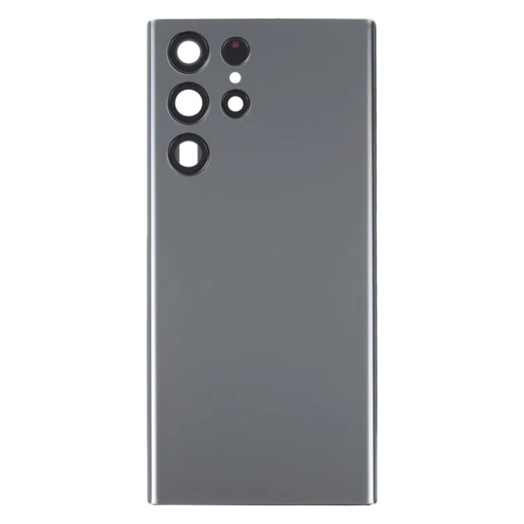 For Samsung Galaxy S22 Ultra 5G S908 Replacement Battery Housing with Adhesive Sticker + Lens Cover (without Logo) - Grey