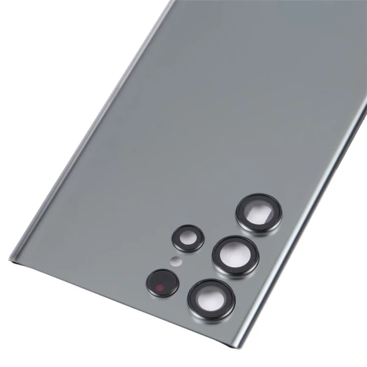 For Samsung Galaxy S22 Ultra 5G S908 Replacement Battery Housing with Adhesive Sticker + Lens Cover (without Logo) - Grey