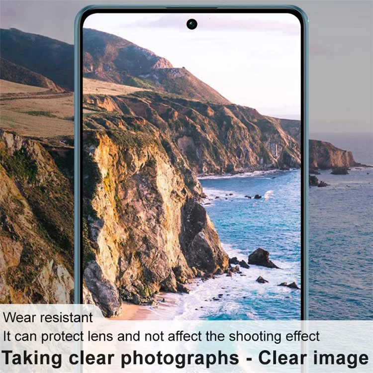 IMAK Pour Xiaomi Redmi Note 13 5G Protecteur d'objectif en verre trempé + Capuchon d'objectif en acrylique intégré Film de l'objectif