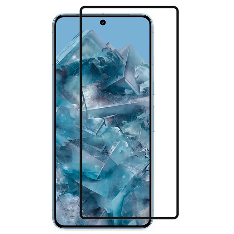 Screen Protector for Google Pixel 8 Pro Full Cover Black Edge Silk Printing Dispensing Glue HD Clear Tempered Glass Film
