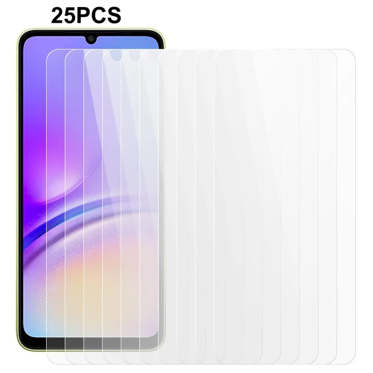 25Stück für Samsung Galaxy A05 4G / A05s 4G 0,25 Bogenrand-Bildschirmschutz Klarer Hochaluminium-Siliziumglas-Film