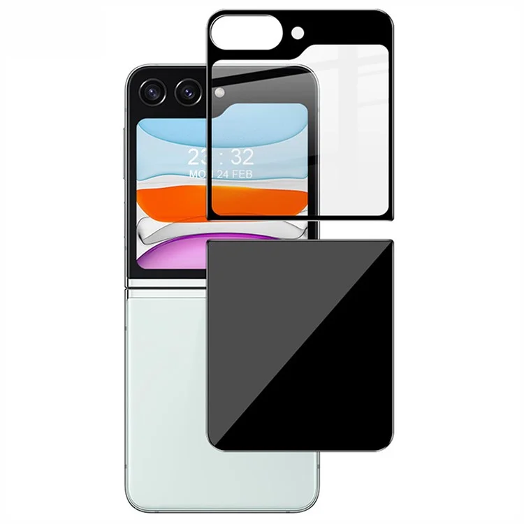 IMAK 1 Set For Samsung Galaxy Z Flip5 5G Rear Small Screen Protector Tempered Glass Full Covering Film