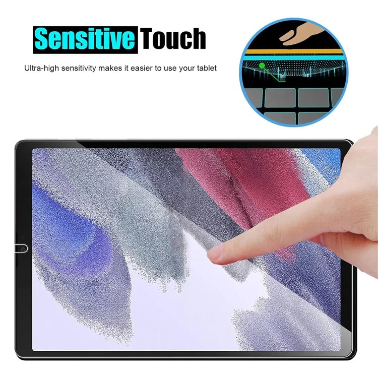 2Pcs For Samsung Galaxy Tab A9 2.5D 9H Hardness Screen Protector Tempered Glass Full Cover Film