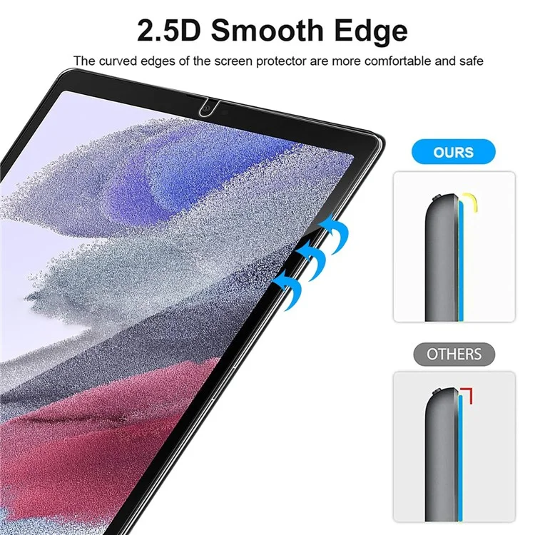 2Pcs For Samsung Galaxy Tab A9 2.5D 9H Hardness Screen Protector Tempered Glass Full Cover Film
