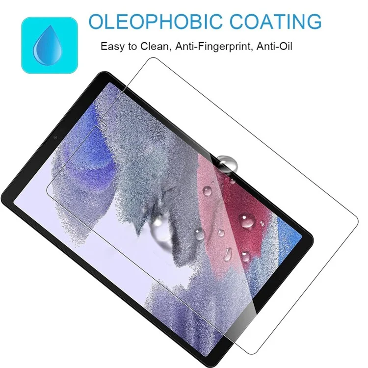 2Pcs For Samsung Galaxy Tab A9 2.5D 9H Hardness Screen Protector Tempered Glass Full Cover Film