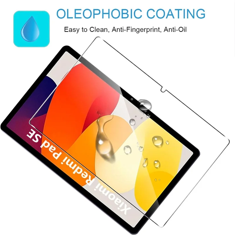 2Pcs Para Xiaomi Redmi Pad SE Protetor de Tela Completa 2.5D Vidro Temperado à Prova de Estilhaços
