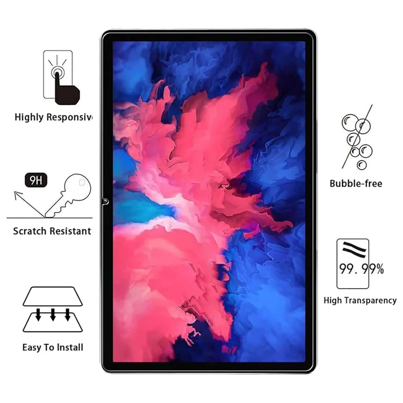 2Pcs For Lenovo Tab P11 Gen 2 Tempered Glass 2.5D Screen Protector Anti-explosion Film
