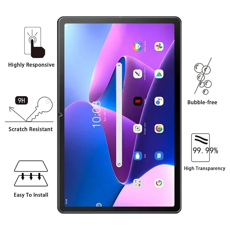 2Pcs For Lenovo Tab P11 Pro Gen 2 Tablet Screen Protector 2.5D Tempered Glass Full Cover Screen Film