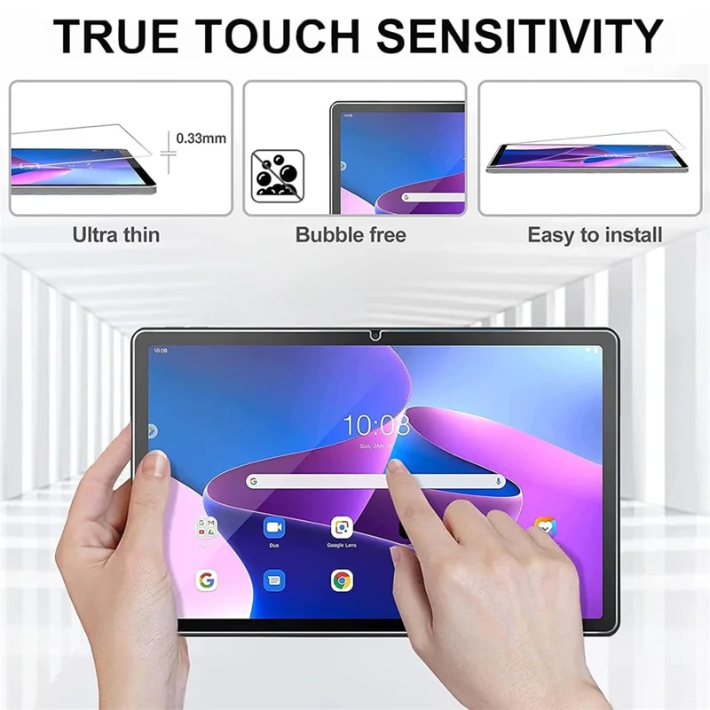 2Pcs For Lenovo Tab M10 (Gen 3) 2.5D Full Screen Protector Tempered Glass HD Clear Film