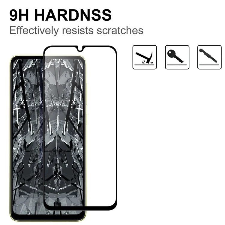 Para Samsung Galaxy A05s 4G Clear AGC Glass Screen Covering Film Black Edge Full Glue Screen Protector