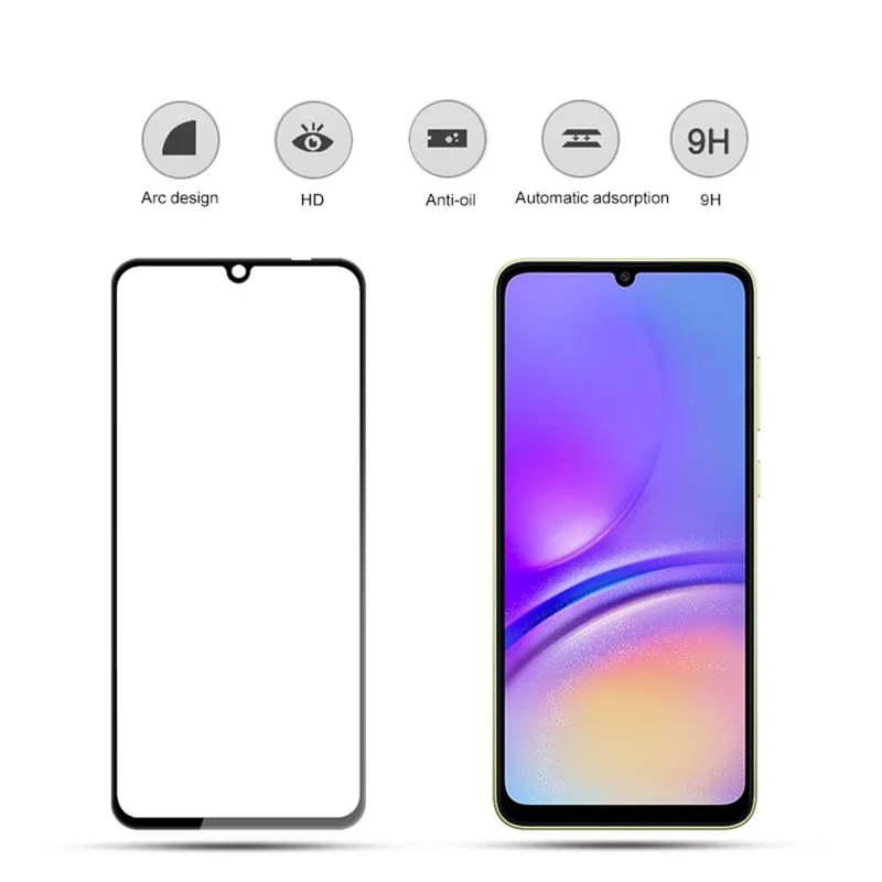 MOCOLO For Samsung Galaxy A05 4G Full Screen Protector Silk Printing Tempered Glass Film - Black