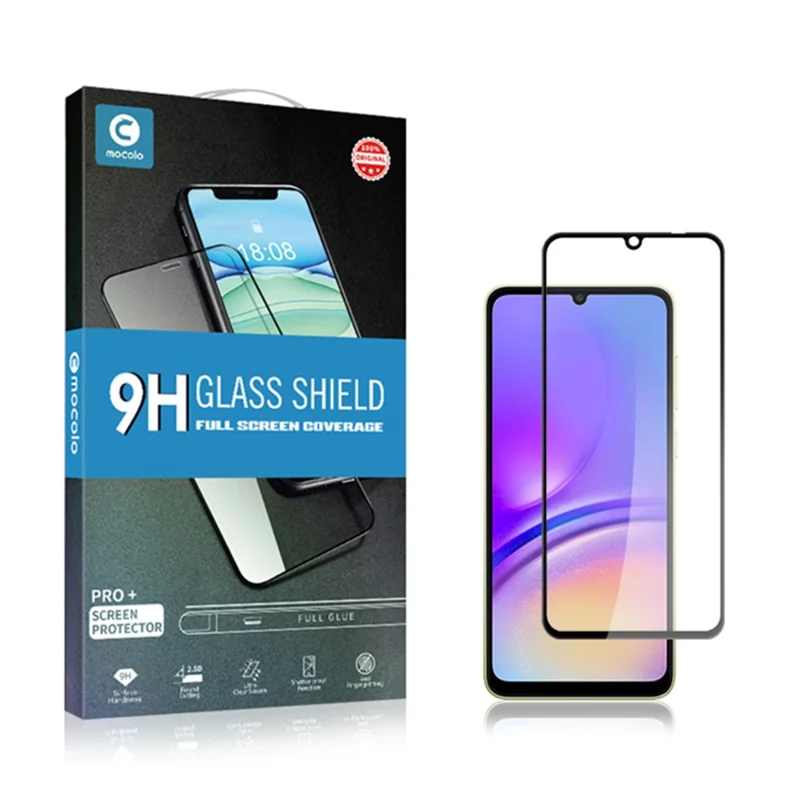 MOCOLO For Samsung Galaxy A05 4G Full Screen Protector Silk Printing Tempered Glass Film - Black