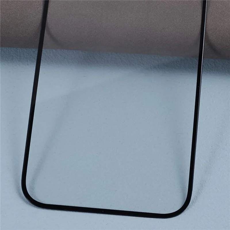 For iPhone 15 Tempered Glass Screen Protector with Dust-Proof Net Full Cover Black Edge Silk Printing Clear Screen Film