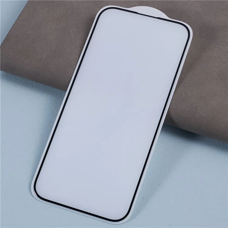 For iPhone 15 Pro Max Screen Protector Black Edge Silk Printing Anti-blue-ray Clear Tempered Glass Film