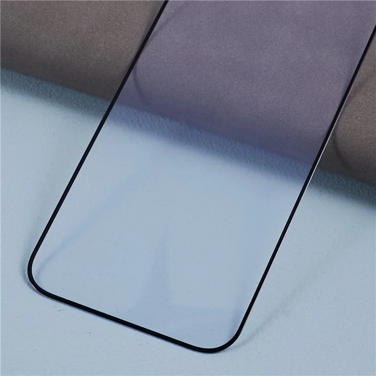 For iPhone 15 Pro Max Screen Protector Black Edge Silk Printing Anti-blue-ray Clear Tempered Glass Film