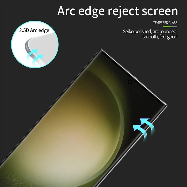 PINWUYO JK Tempered Glass Film Series-2 für Samsung Galaxy S24 staubdicht Hochaluminium-Silizium-Glasschutzfolie