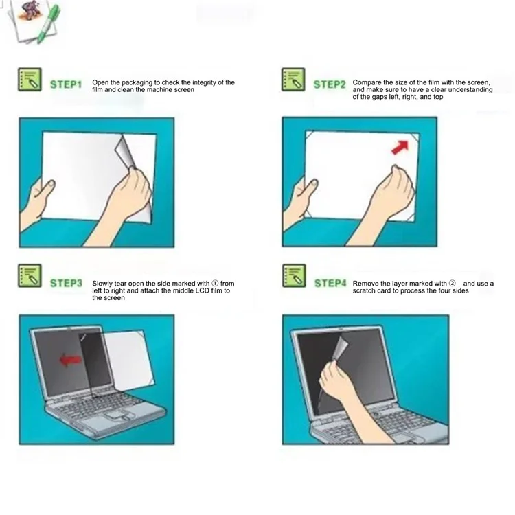 For MacBook Air 13 inch A1932 / A2179 / A2337 Matte Screen Protector Full Glue PET Anti-blue-ray Film