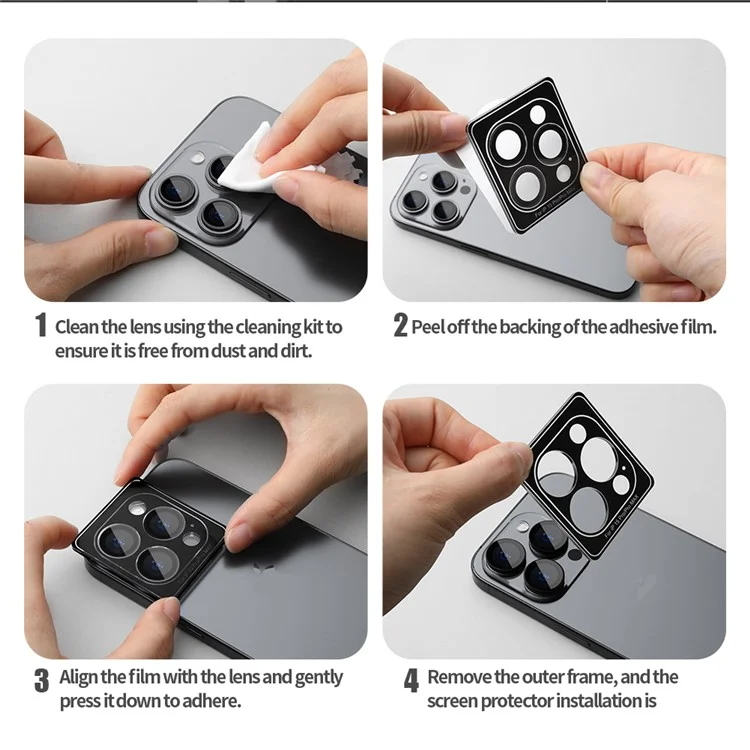 NILLKIN 2Pcs / Set For Samsung Galaxy Z Flip 5G Lens Film Aluminum Frame+Tempered Glass Camera Lens Protector