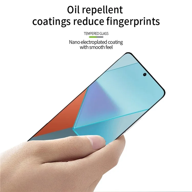 MOFI Pour Xiaomi Redmi Note 13 Pro+ Film de protection d'écran en verre trempé 3D incurvé à chaud Colle intégrale