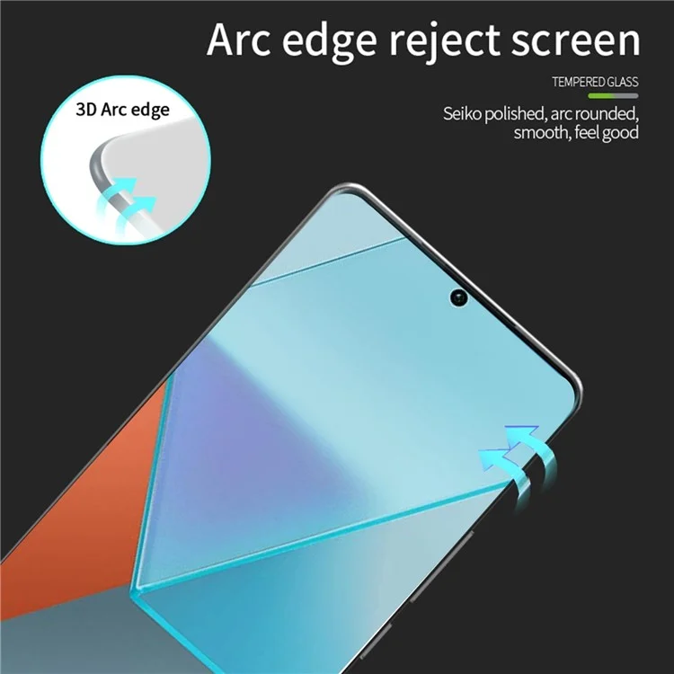 PINWUYO per Xiaomi Redmi Note 13 Pro+ Hot Bending Full Glue Screen Protector 3D Curved HD Clear Film