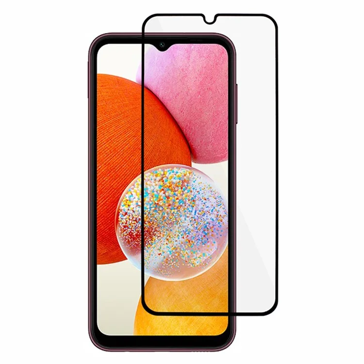 Für Samsung Galaxy A15 4G Seidendruck gehärtetes Glas Folie Kompletter Kleber Vollbild-Schutzfolie
