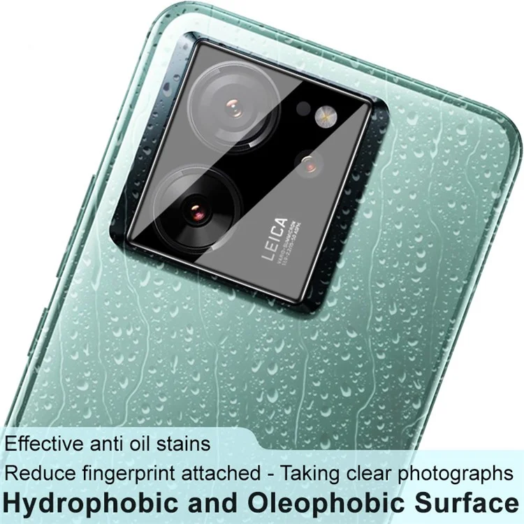 IMAK para Xiaomi 13T / 13T Pro Protector de lente de cámara a prueba de golpes Película protectora trasera de lente + Tapa de lente acrílica (Versión negra)