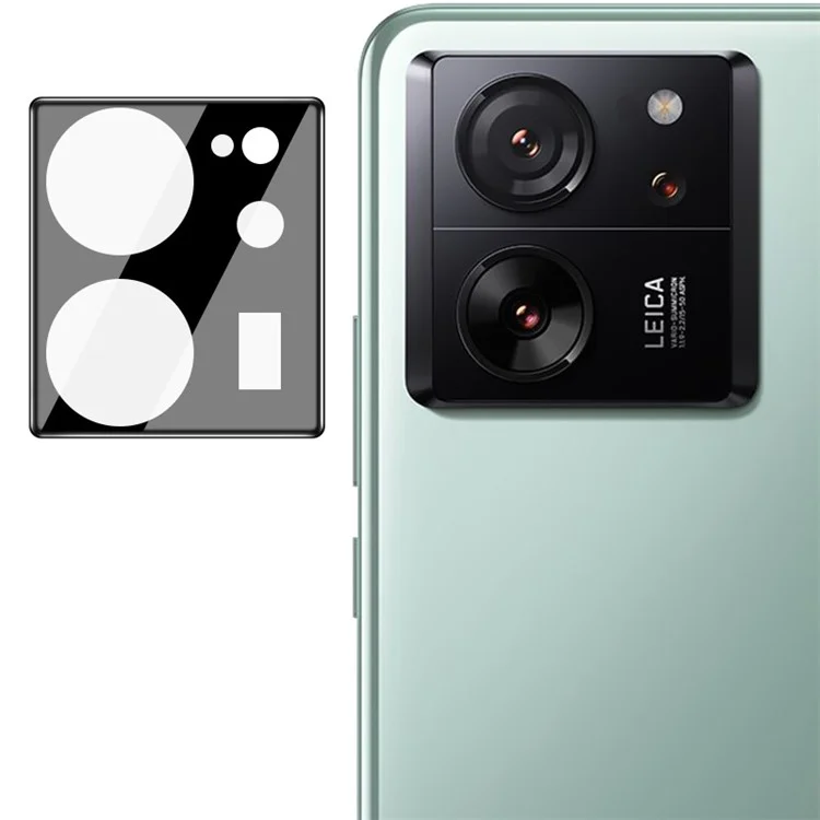 IMAK para Xiaomi 13T / 13T Pro Protector de lente de cámara a prueba de golpes Película protectora trasera de lente + Tapa de lente acrílica (Versión negra)