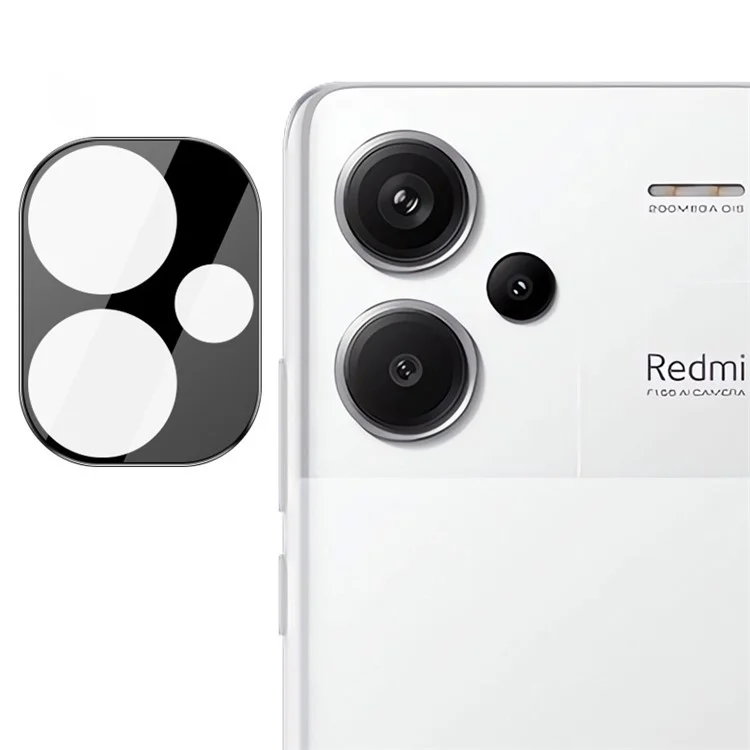 IMAK pour Xiaomi Redmi Note 13 Pro+ 5G Film de protection de l'objectif de la caméra Ultra Clear Verre trempé Protecteur d'objectif + Capuchon d'objectif en acrylique (Version noire)