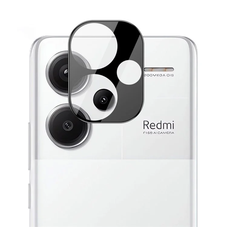 IMAK pour Xiaomi Redmi Note 13 Pro+ 5G Film de protection de l'objectif de la caméra Ultra Clear Verre trempé Protecteur d'objectif + Capuchon d'objectif en acrylique (Version noire)