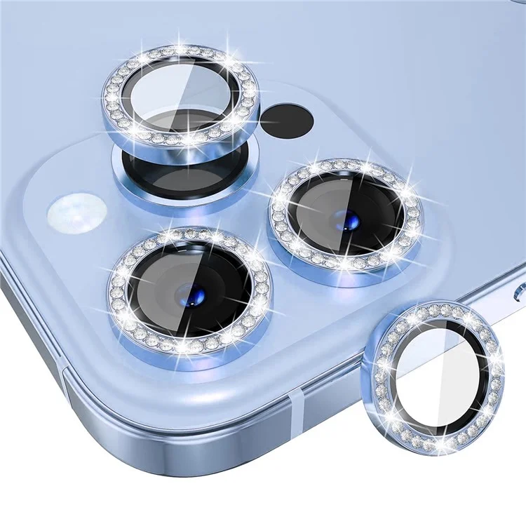ENKAY HAT PRINCE 1 Set Pour iPhone 13 Pro / 13 Pro Max Protecteur d'objectif de caméra AR HD Clear Anti-drop Lens Film - Bleu bébé