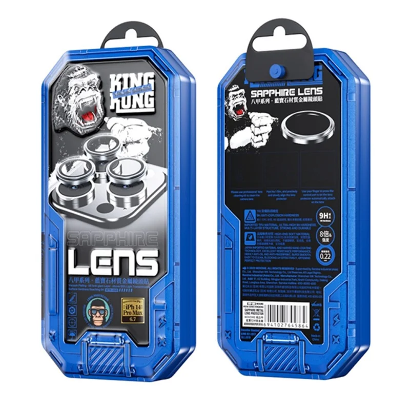 WEKOME WTPC-008 Vacha Series for iPhone 15 Pro / 15 Pro Max Camera Lens Protector Tempered Glass+Metal Lens Film - Transparent