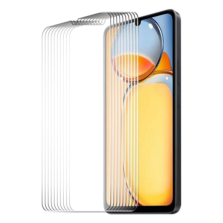 ENKAY HAT PRINCE 10Stück Für Xiaomi Redmi 13C 4G / Poco C65 4G Klar Bildschirmschutzfolie 0,26mm 9H 2,5D Hochwertige Aluminium-Silizium-Glasfolie
