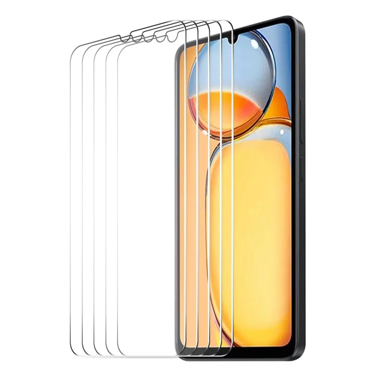 ENKAY HAT PRINCE 5Stk. 0,26 mm 2,5D Klarer Bildschirmschutz für Xiaomi Redmi 13C 4G / Poco C65 4G High Aluminium-Silizium-Glasfilm