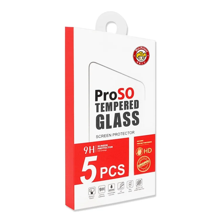 ENKAY HAT PRÍNCIPE 5Pcs 0,26mm 2,5D Película de proteção de vidro de alumínio-silício de alta qualidade para a tela do Google Pixel 8 Pro 
