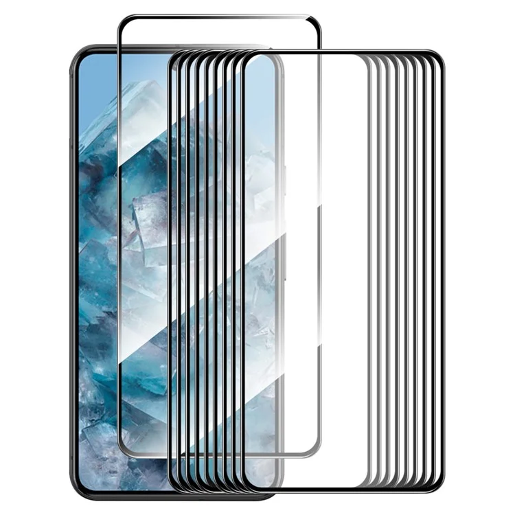 ENKAY HAT PRINCE 10Pcs pour Google Pixel 8 Pro Protecteur d'écran téléphonique Full Glue Silk Printing HD Clear Film