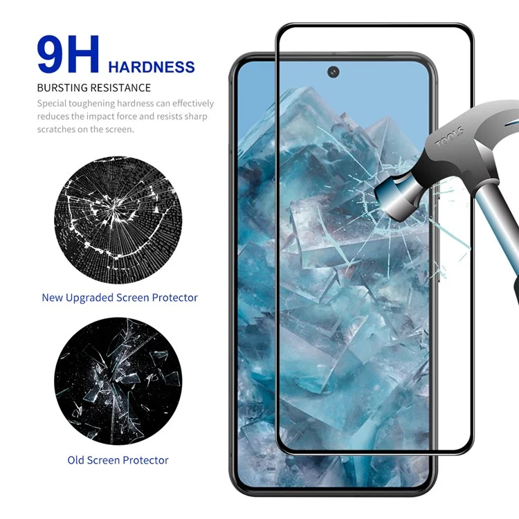 ENKAY HAT PRINCE 10Pcs pour Google Pixel 8 Pro Protecteur d'écran téléphonique Full Glue Silk Printing HD Clear Film