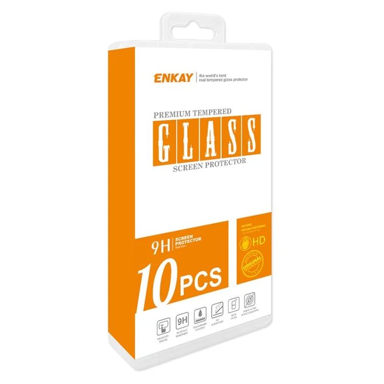ENKAY HAT PRINCE 10Pcs pour Google Pixel 8 Pro Protecteur d'écran téléphonique Full Glue Silk Printing HD Clear Film