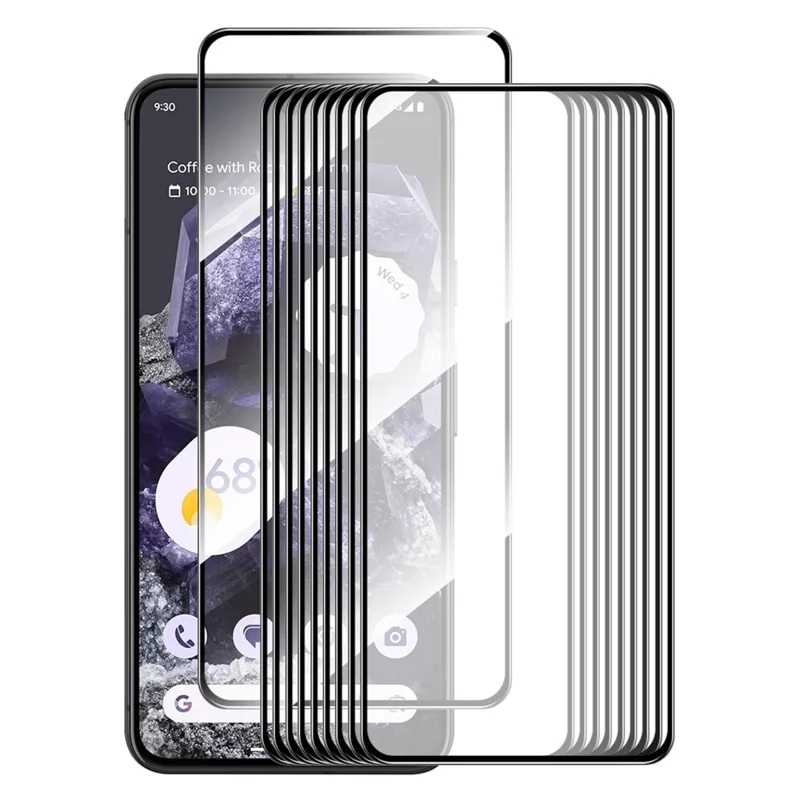 ENKAY HAT PRINCE 10Pcs per Google Pixel 8 High Aluminium-silicon Glass Screen Protector Full Glue Film